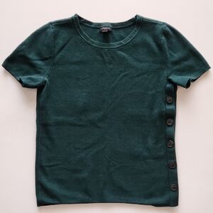 Ann Taylor Emerald Green Short Sleeve Sweater